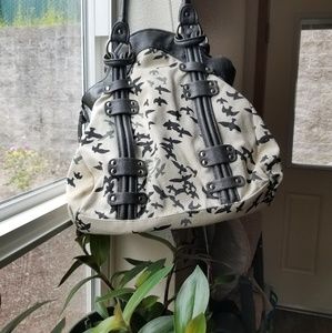 Olivia + Joy cotton shoulder hobo bag purse
